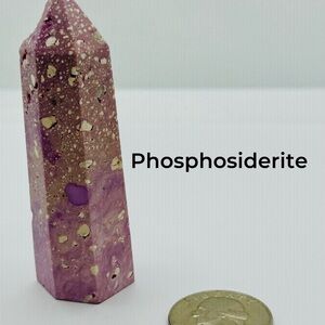 Purple Phosphosiderite Crystal Tower